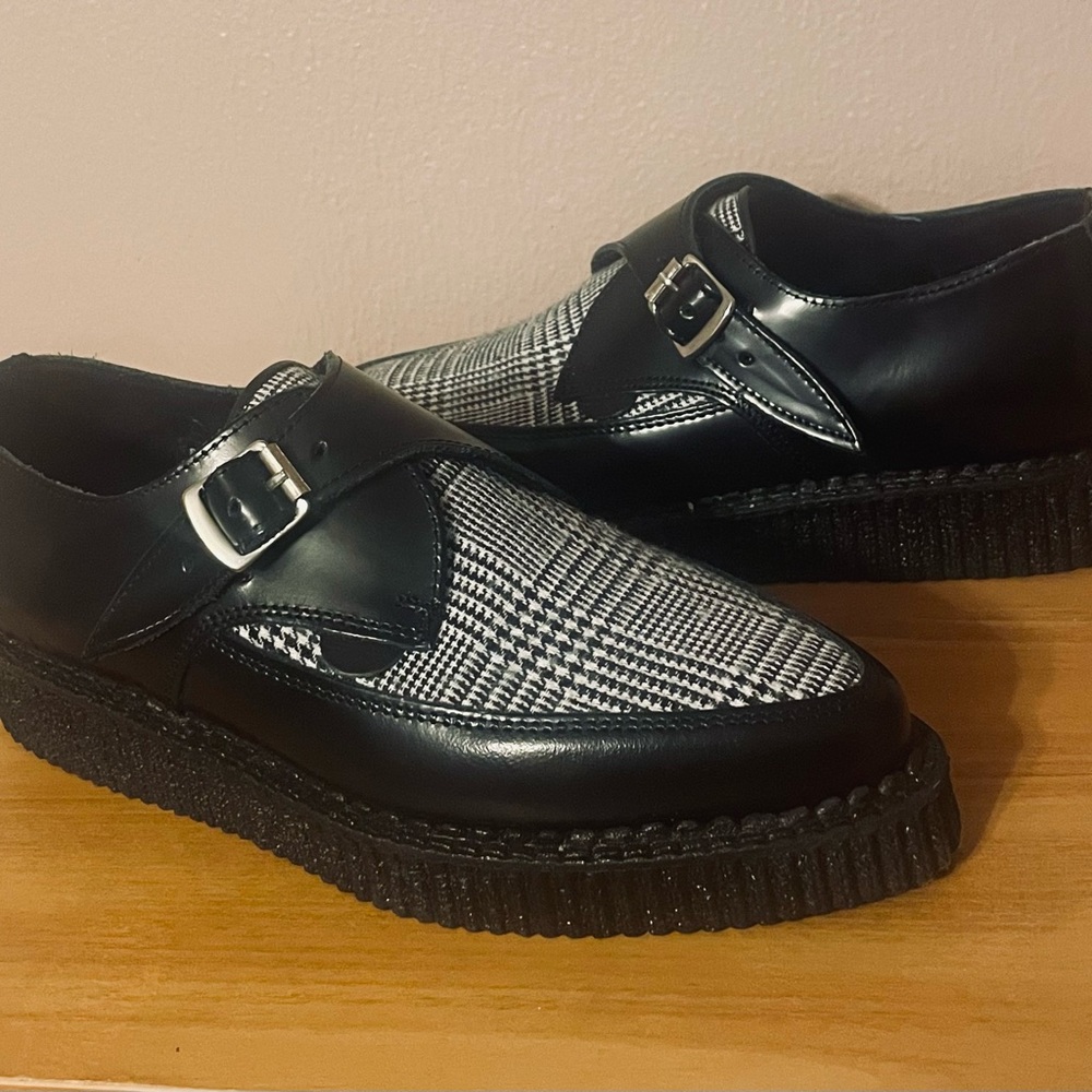Underground England Glen Check Plaid Apollo Creepers - UK size 4